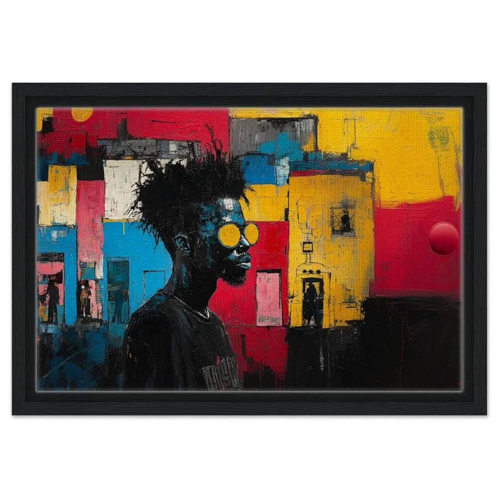 Abstract African Canvas - Modern Black Art for Home Decor - MoomZee Artwork -