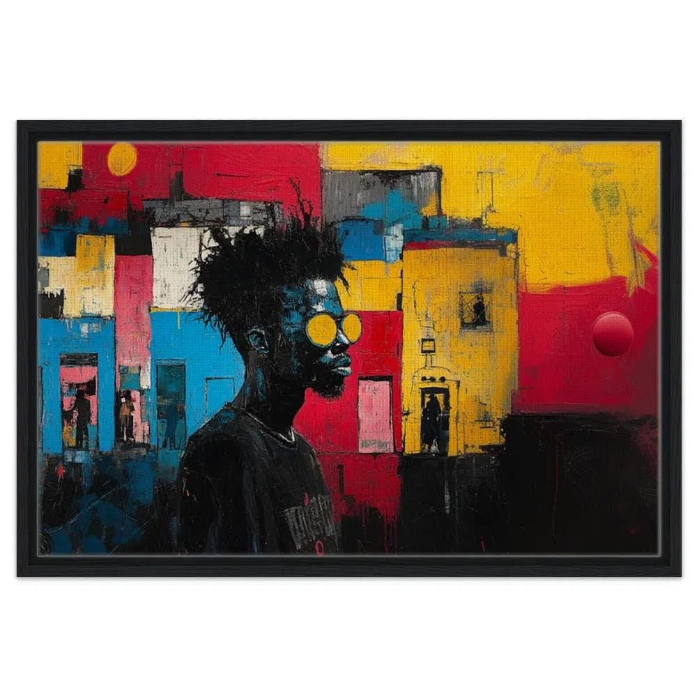 Abstract African Canvas - Modern Black Art for Home Decor - MoomZee Artwork -