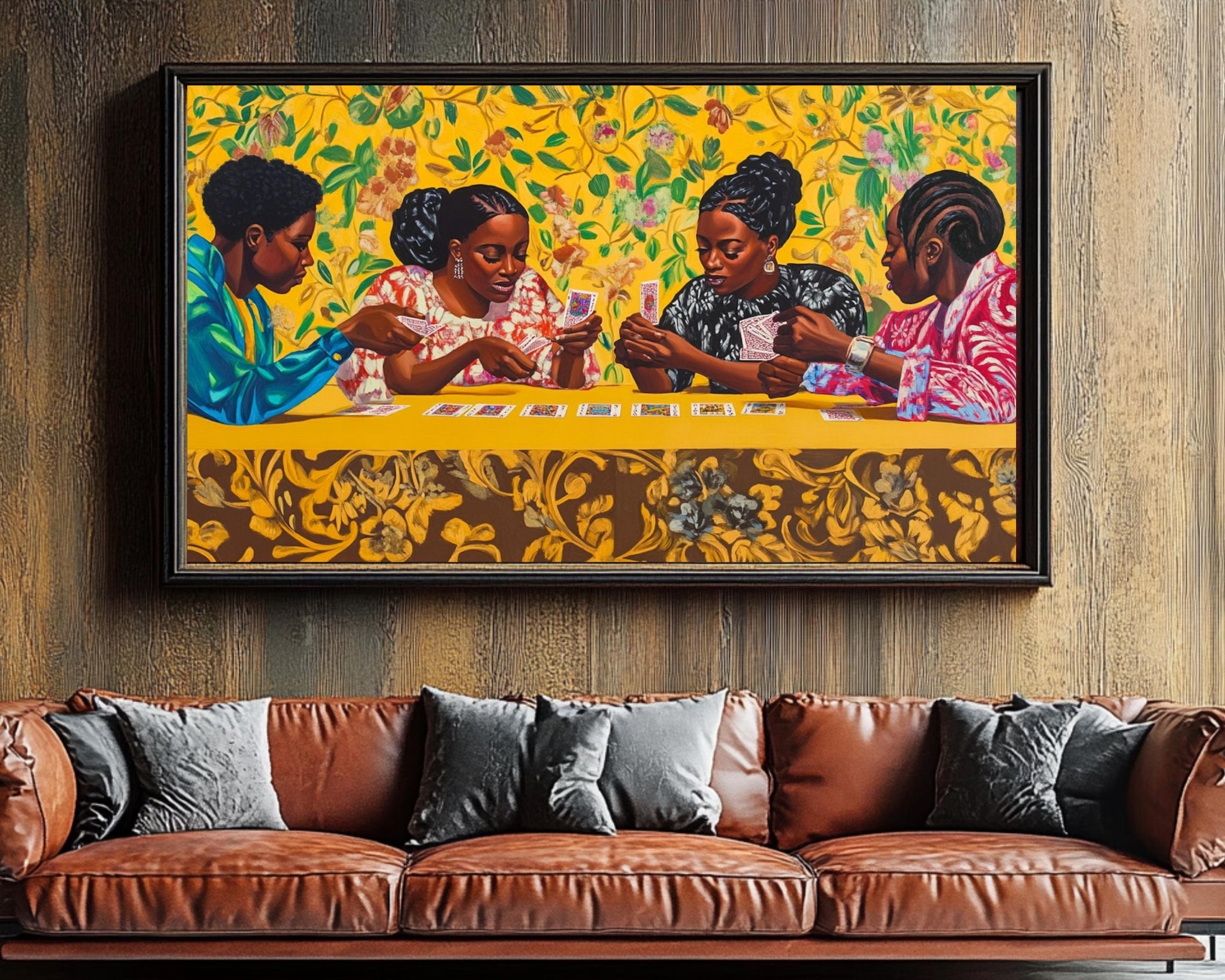 African American Culture Canvas Print - Vibrant Social Scene for Living Room Decor - MoomZee Artwork -