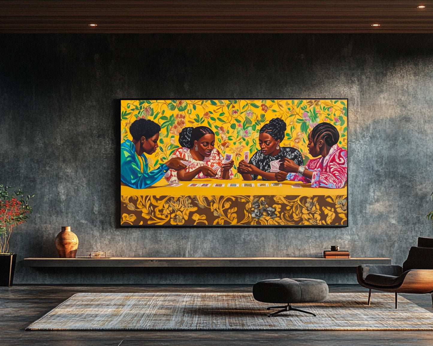 African American Culture Canvas Print - Vibrant Social Scene for Living Room Decor - MoomZee Artwork -