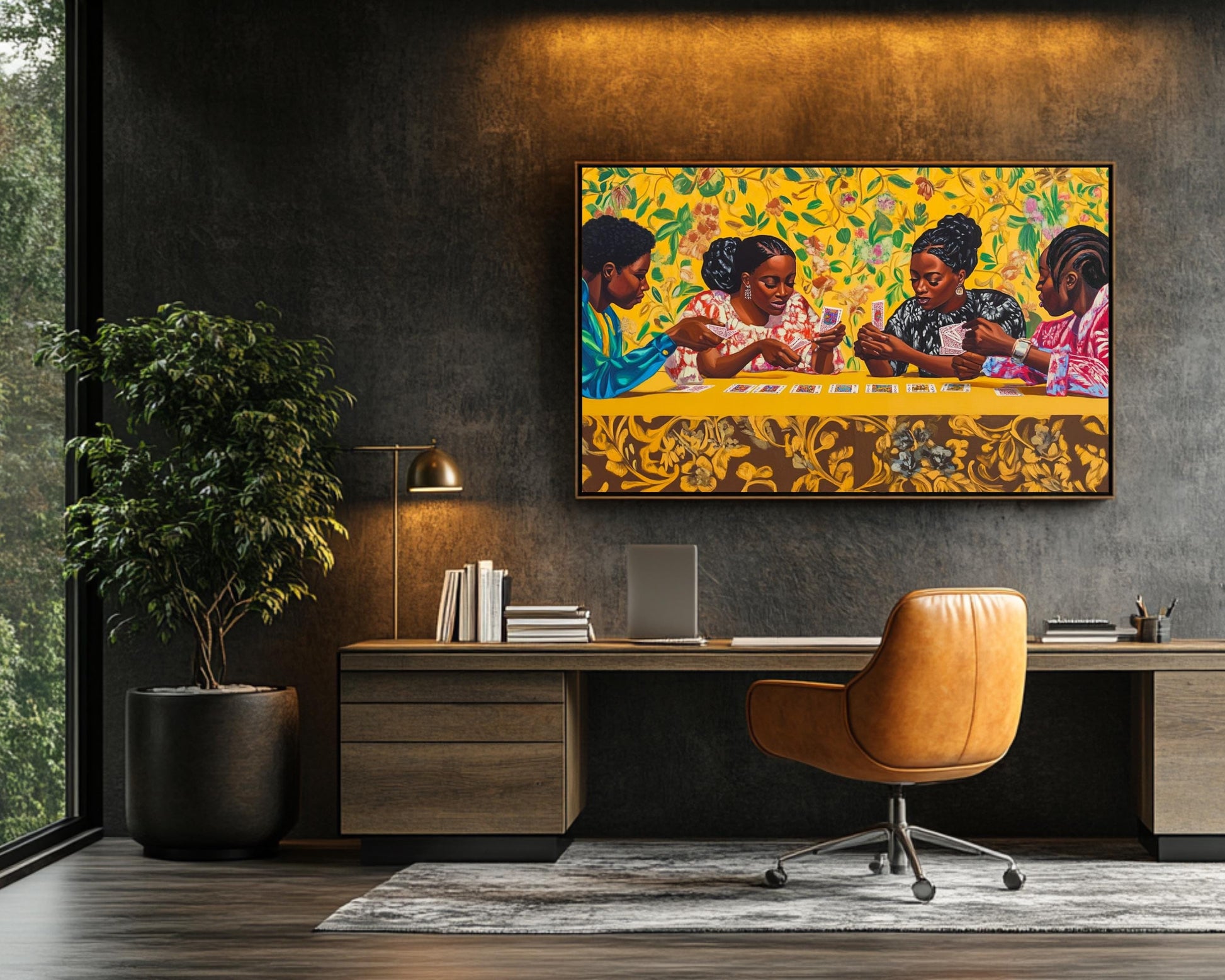 African American Culture Canvas Print - Vibrant Social Scene for Living Room Decor - MoomZee Artwork -