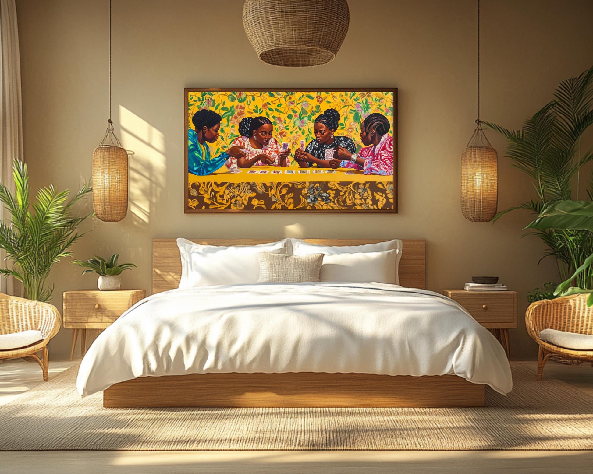 African American Culture Canvas Print - Vibrant Social Scene for Living Room Decor - MoomZee Artwork -