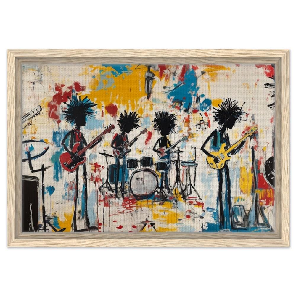 African American Music Canvas Print - Bold Abstract Art for Music Room Decor - MoomZee Artwork -