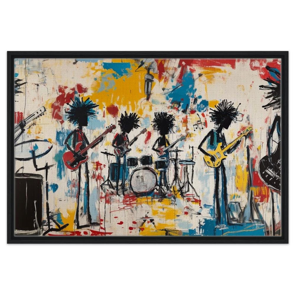 African American Music Canvas Print - Bold Abstract Art for Music Room Decor - MoomZee Artwork -