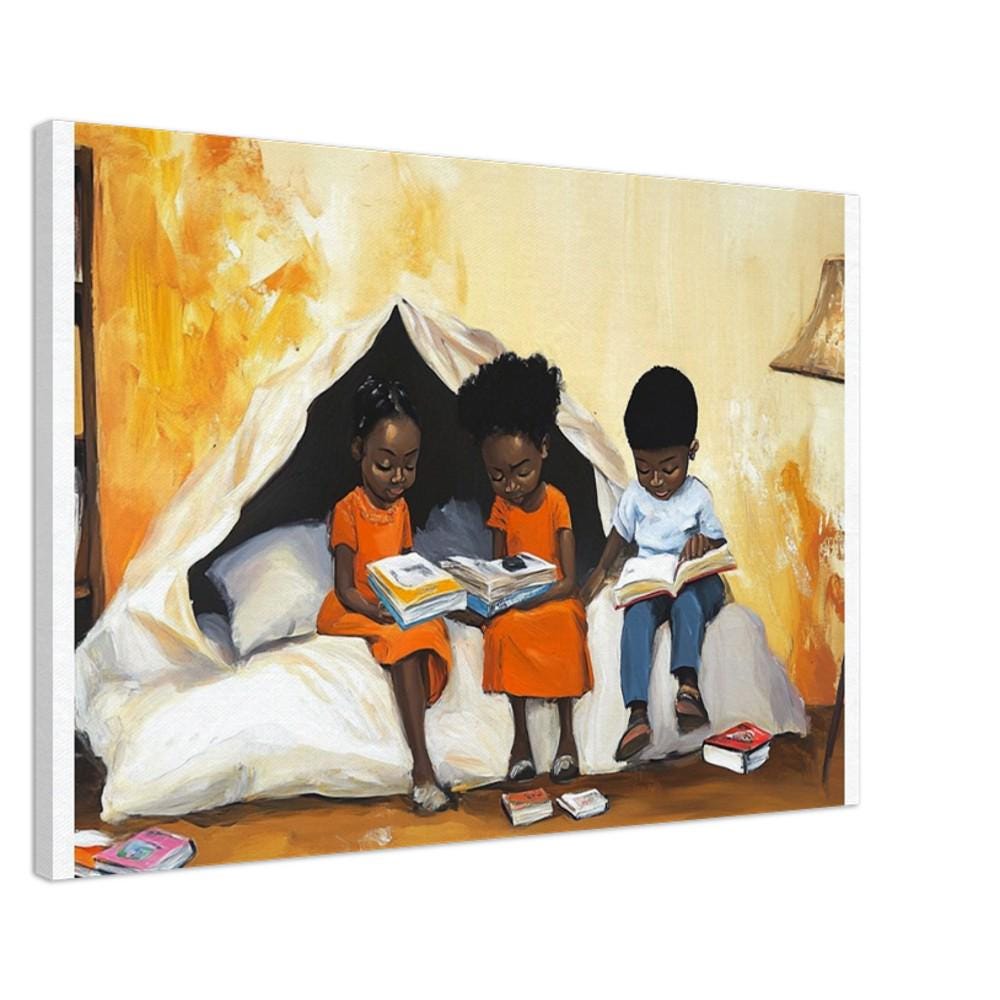 Children's Canvas Print - Inspiring Reading Art for Kids Room Decor - MoomZee Artwork -