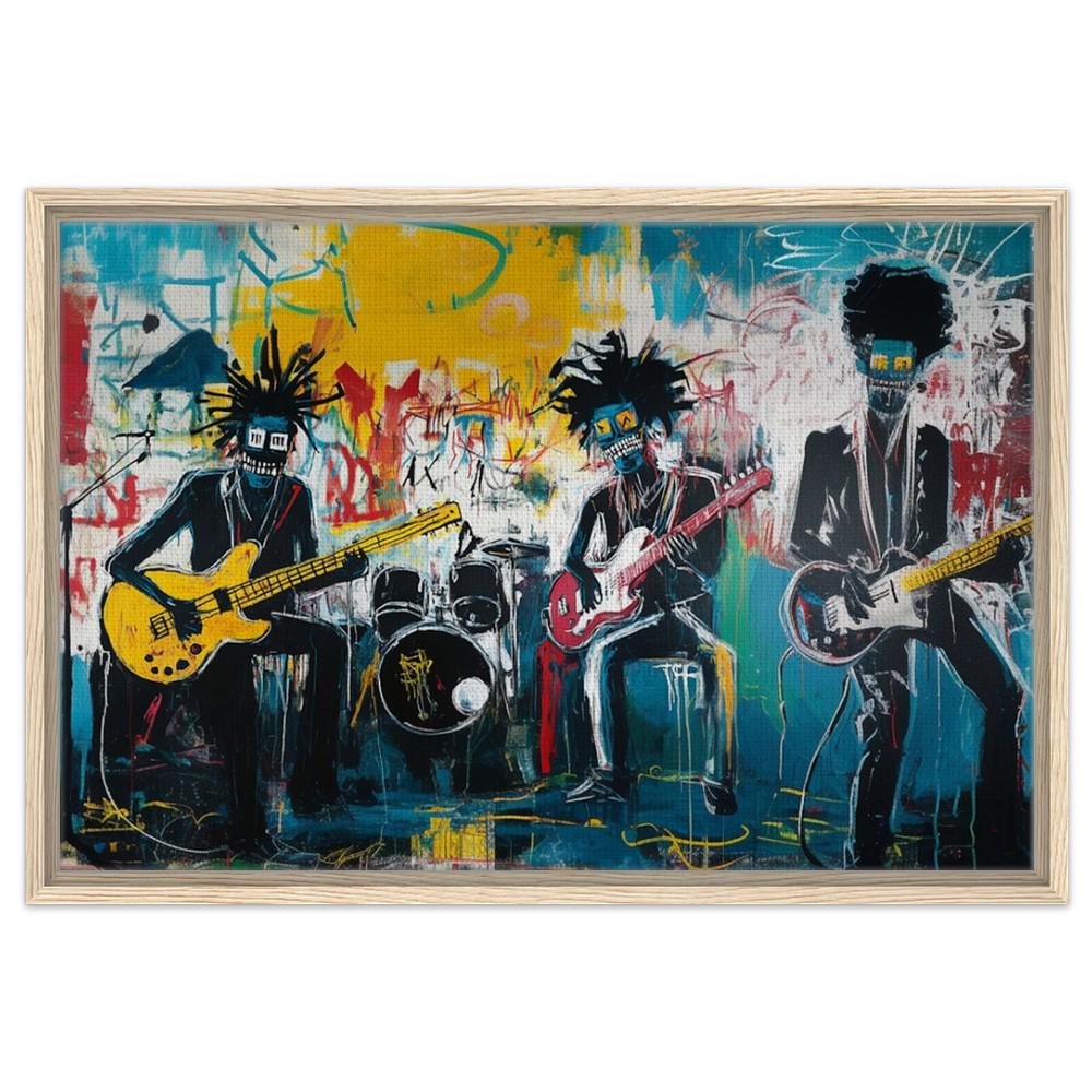 Urban Art Framed Canvas Print - Music Studio Decor for Music Lovers - MoomZee Artwork -